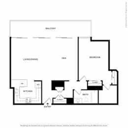 1 bed, 1 bath, 773 sqft, $2,999