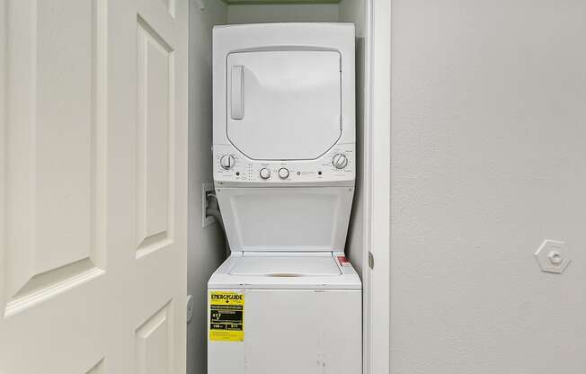 Glendale Apartments for Rent-Ardella on 67th- Laundry Nook with Stacked Washer & Dryer