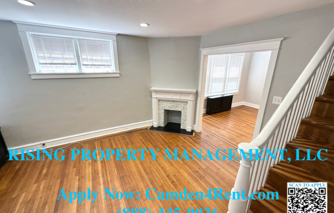 Newly Renovated large 3 bedroom 1 and a half badroom home on a quiet block in Parkside section of Camden.