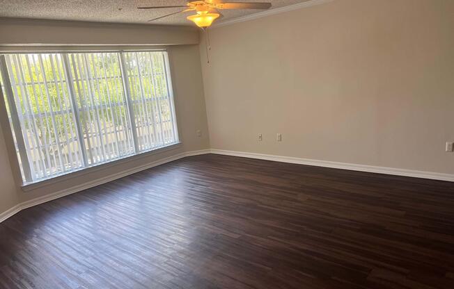 a room with a wooden floor