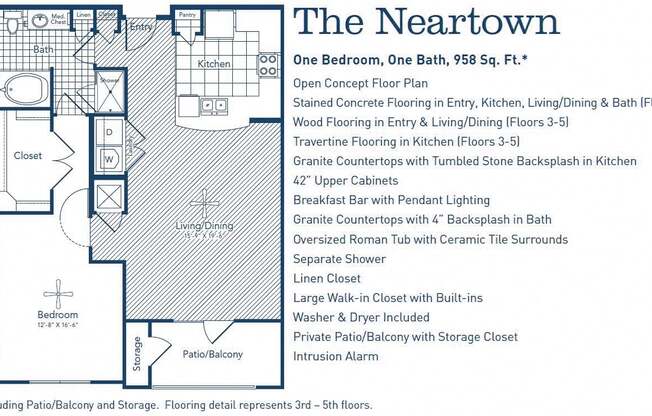 1 bed, 1 bath, 958 sqft, $1,687