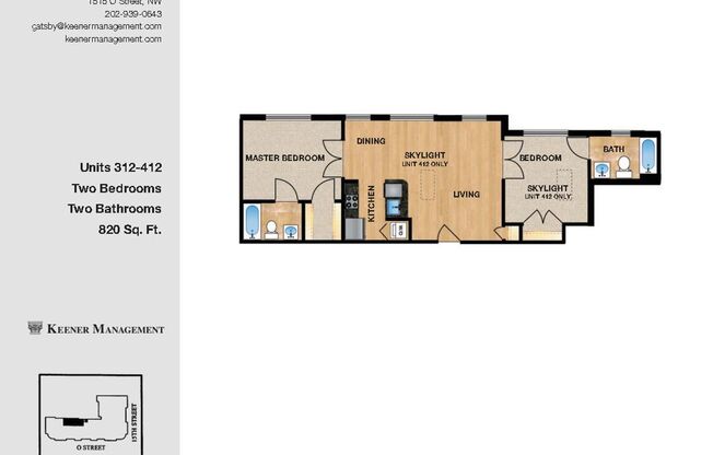 2 beds, 2 baths, 820 sqft, $4,050, Unit 312