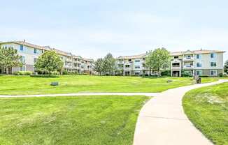 Grassy Courtyard with Walk Paths