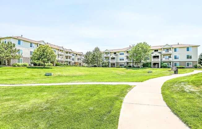 Grassy Courtyard with Walk Paths