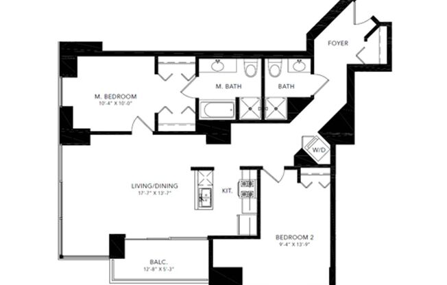 1 bed, 1 bath, 642 sqft, $2,044, Unit 1211