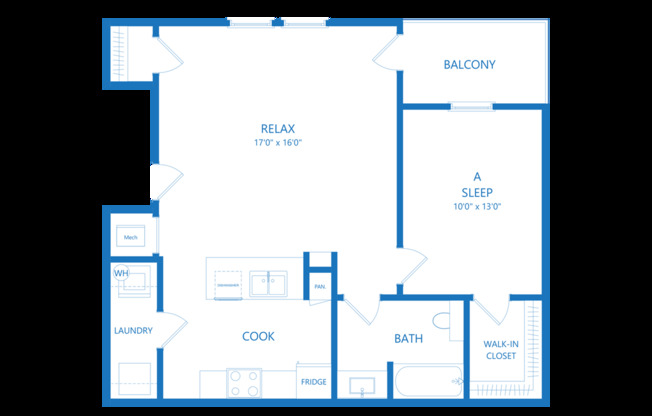 1 bed, 1 bath, 795 sqft, $1,135, Unit I322