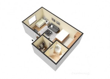Studio, 1 bath, 324 sqft, $806