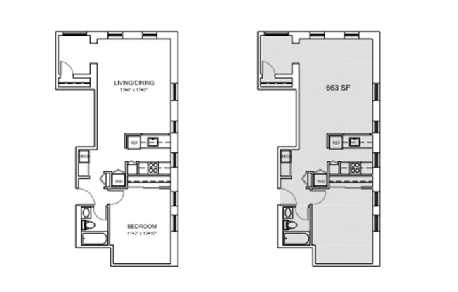 2 beds, 1 bath, 680 sqft, $2,036, Unit A-102