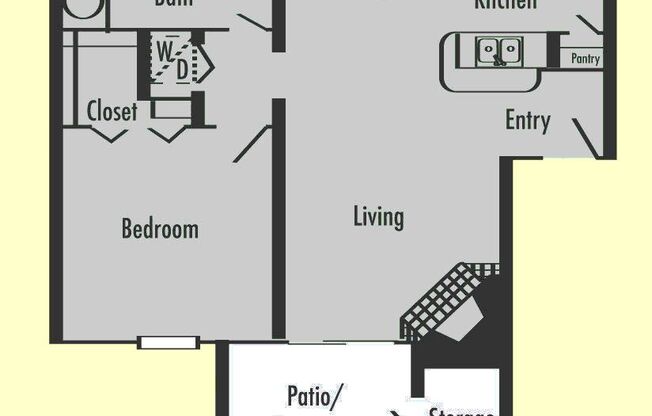 1 bed, 1 bath, 672 sqft, $1,255