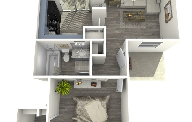 1 bed, 1 bath, 585 sqft, $1,124
