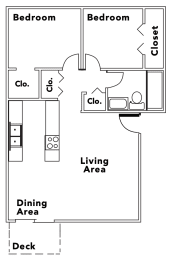 Countryside | 2x1 855 square feet