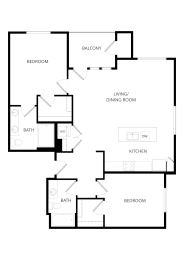 2 beds, 2 baths, 1,141 sqft, $1,870