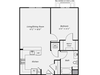 1 bed, 1 bath, 686 sqft, $2,395