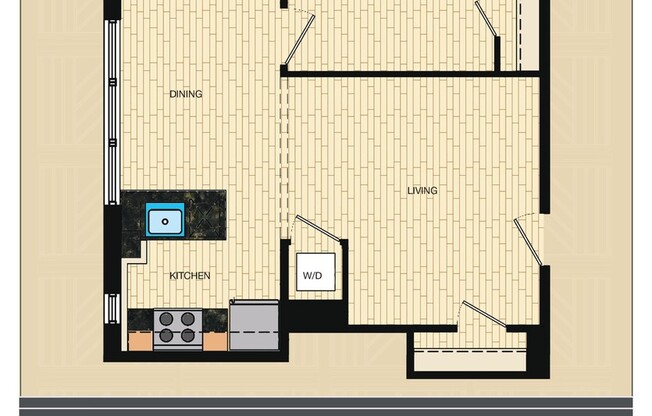 1 bed, 1 bath, 505 sqft, $2,525, Unit 812