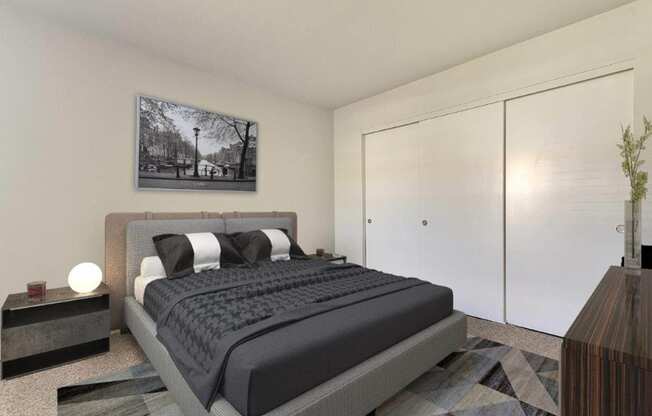 Guest bedroom decoration at Bella Terra Apartments, Henderson, Nevada
