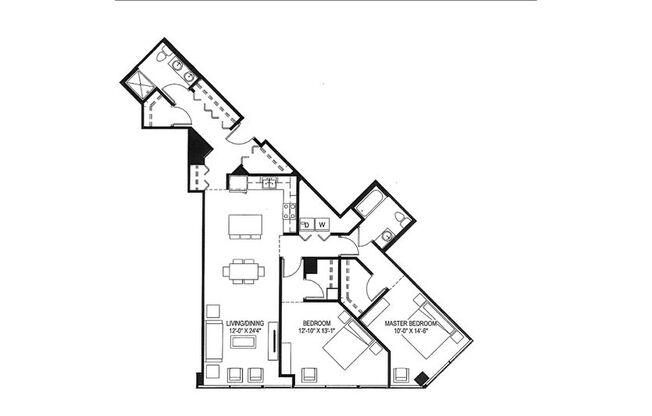 2 beds, 2 baths, 1,072 sqft, $2,340, Unit 1006