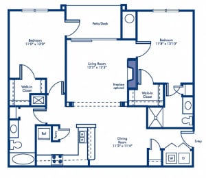 2 beds, 2 baths, 1,068 sqft, $2,261