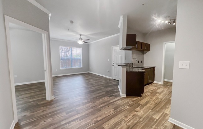 empty kitchen/living