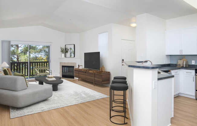 Living Room with Hard Surface Flooring