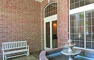 Backyard Fountain at Ashley House, Katy, TX