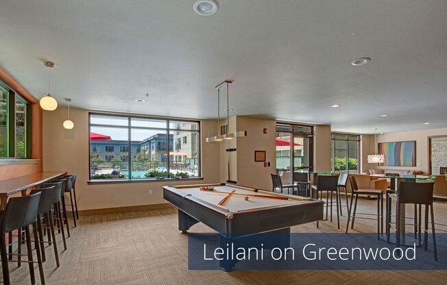 Leilani on Greenwood resident lounge Apartments in Seattle, WA