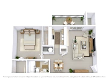 1 bed, 1 bath, 720 sqft, $980