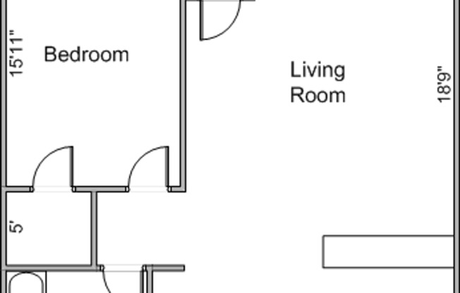 1 bed, 1 bath, 500 sqft, $1,839, Unit 45R-208