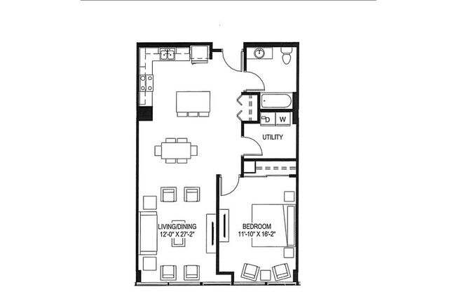 1 bed, 1 bath, 829 sqft, $1,665, Unit 906