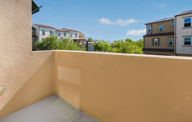 a view of the balcony from the roof terrace