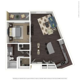 1 bed, 1 bath, 851 sqft, $1,600