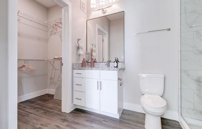 Bathroom 2 at The Delaneaux Apartments in New Orleans LA