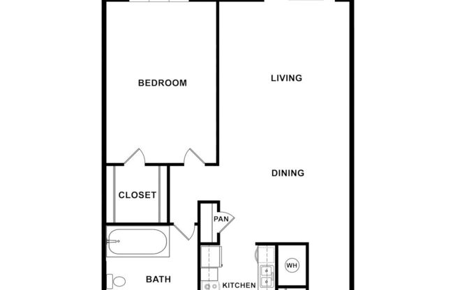 1 bed, 1 bath, 768 sqft, $751