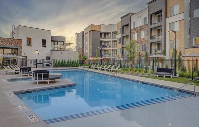 our apartments have a swimming pool in front of our building