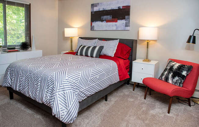 Master bedroom at Eagan Place Apartments, Eagan, MN