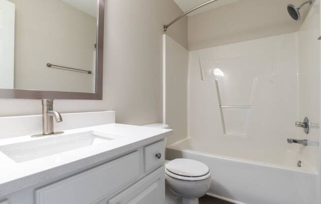 Indigo Apartments Model Bathroom with Bathtub
