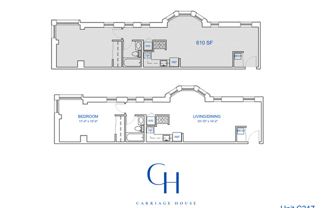 1 bed, 1 bath, 616 sqft, $1,824, Unit C-317