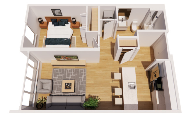 1 bed, 1 bath, 737 sqft, $2,049, Unit 510