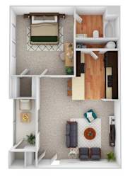 1 bed, 1 bath, 680 sqft, $1,245