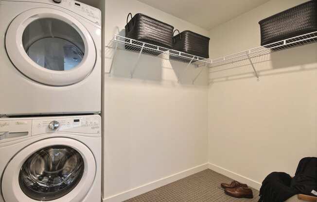 The Merc Apartments Washer and Dryer and Closet