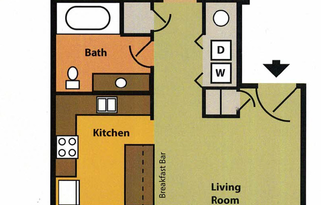 1 bed, 1 bath, 733 sqft, $1,295, Unit G-123