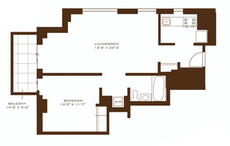 1 bed, 1 bath, 667 sqft, $7,045, Unit 17A