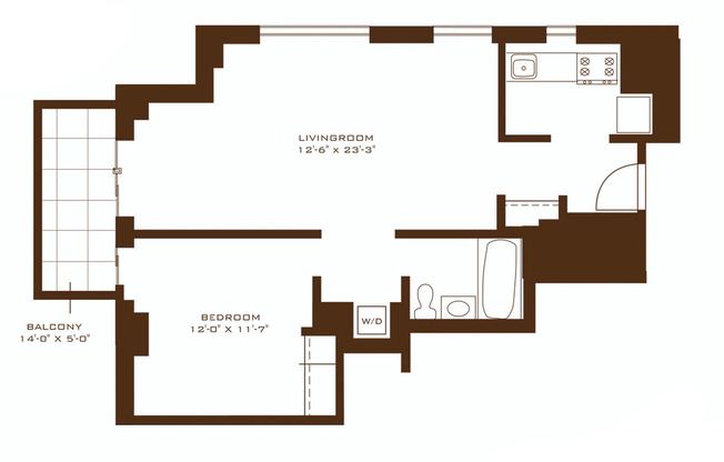1 bed, 1 bath, 667 sqft, $7,045, Unit 17A