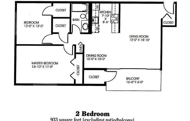 2 beds, 1 bath, 933 sqft, $1,924