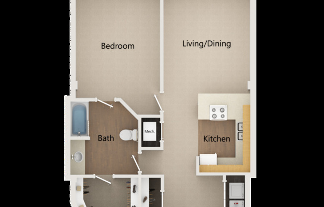 1 bed, 1 bath, 720 sqft, $1,580, Unit 417