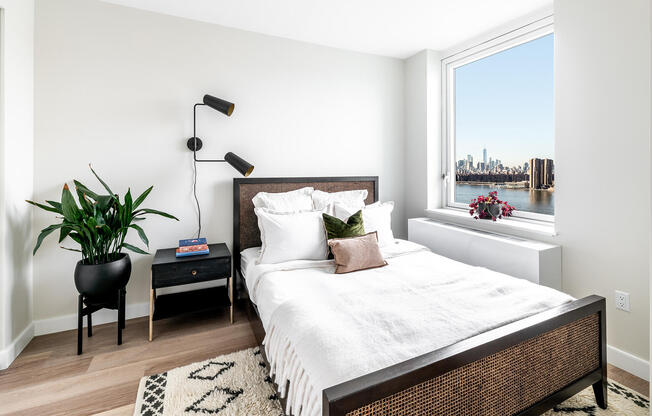 Bedroom with southern river views. Apartment 3012.