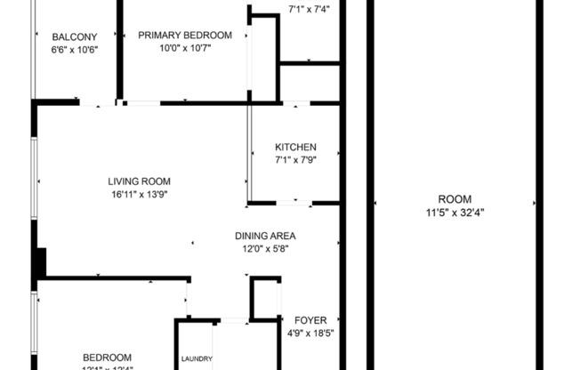 2 beds, 2 baths, 1,240 sqft, $965, Unit 2614-201