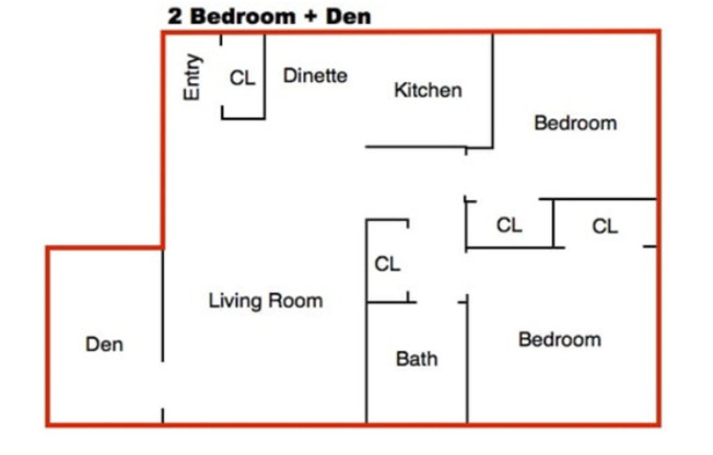 2 beds, 1 bath, 1,000 sqft, $1,508, Unit 707-201