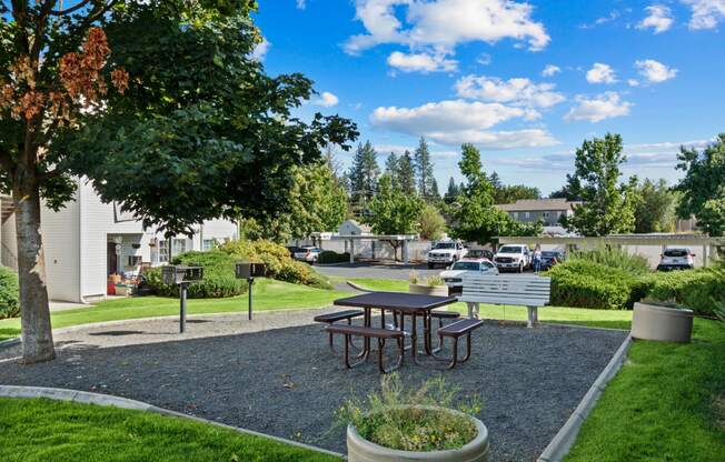 Farr Court Exterior Building Green Grass and Picnic Area