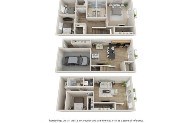 3 beds, 3.5 baths, 2,700 sqft, $2,025, Unit 802