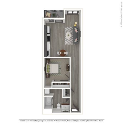 1 bed, 1 bath, 657 sqft, $1,485